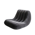Gwhnk Inflatable Sofa with Backrest - Comfortable Air Couch for Glamping, Guest Room & Living Room - Durable, Soft Flocked Surface - Grey